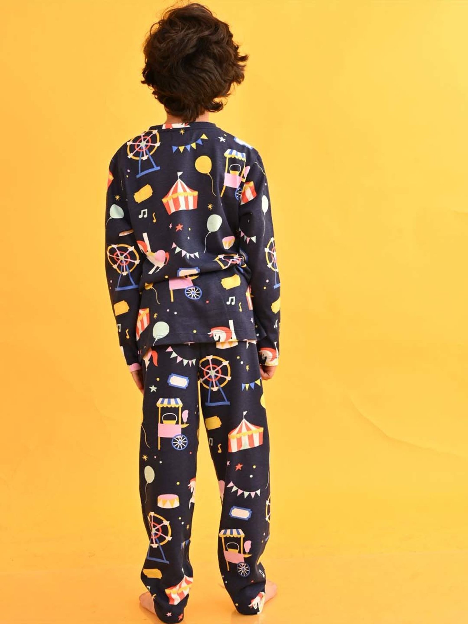 Nite Flite Boys Navy & Grey Born to Play Cricket Pyjama Set