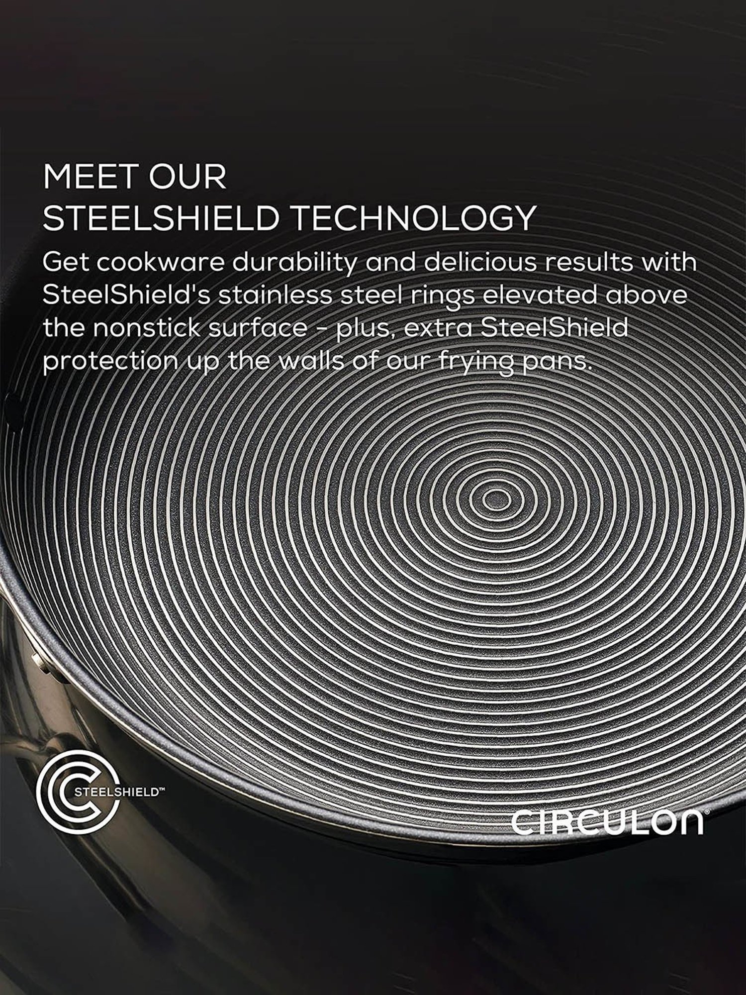 Circulon Silver Stainless Steel Non-Stick Frying Pan 25cm (1.76 L)