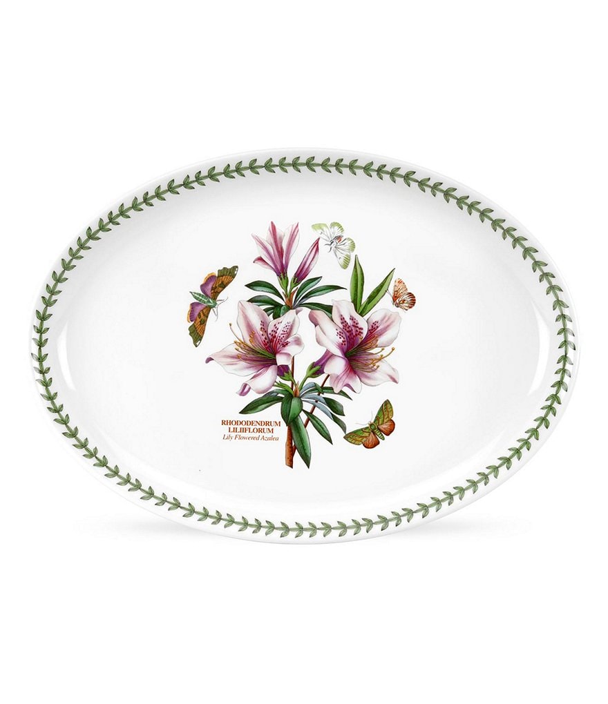 Portmeirion Botanic Garden Lily Flowered Azalea Platter/Oval Serving Dish
