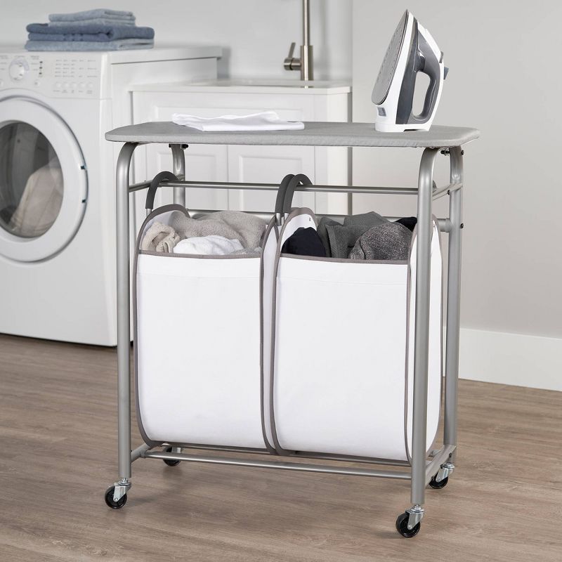 Neatfreak Easy Access Double Laundry Sorter with Folding Table