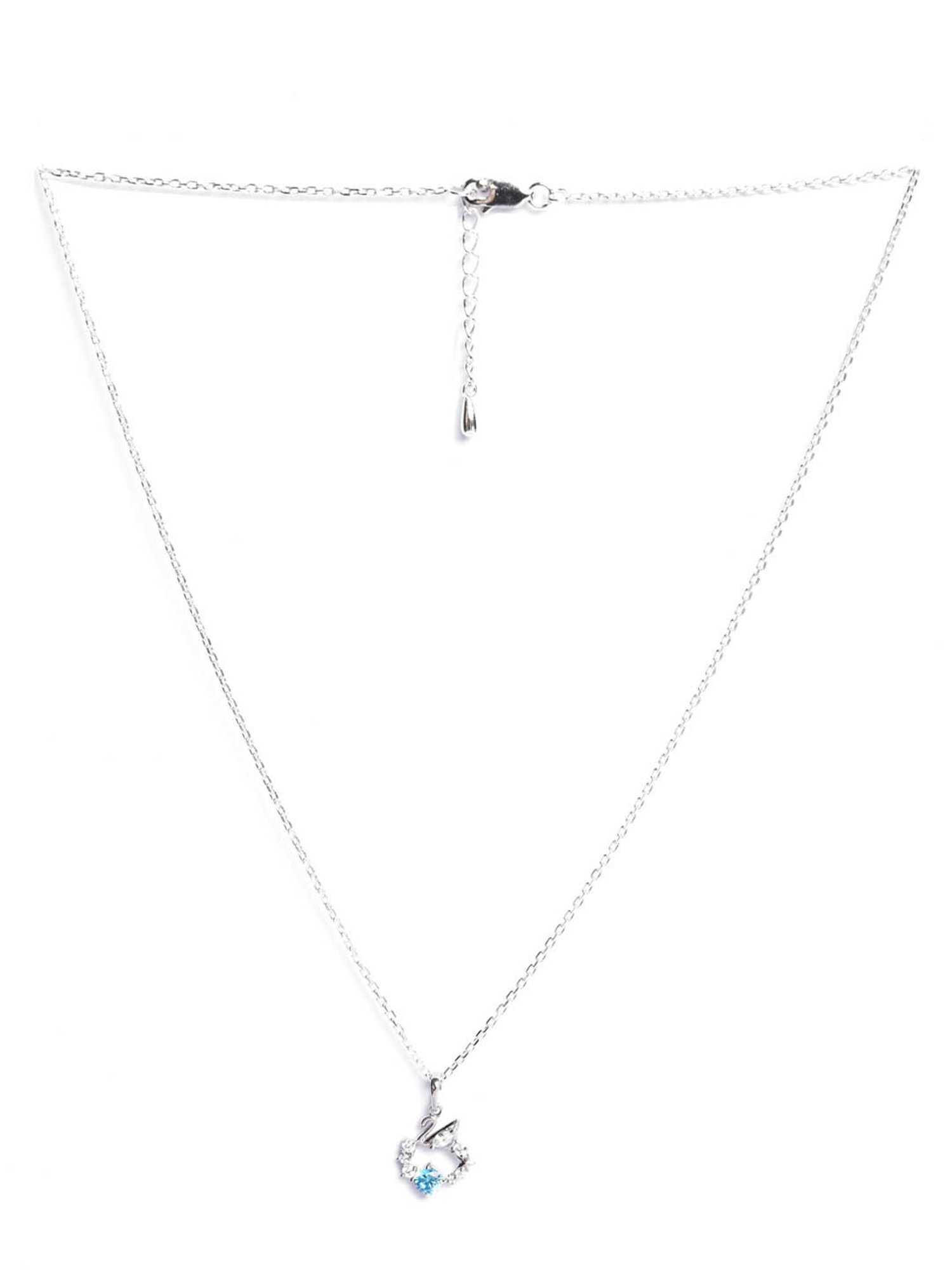 Clara 925 Silver Platinum Plated Swiss Zirconia Iconic Swan Pendant Chain Necklace Gift for Women