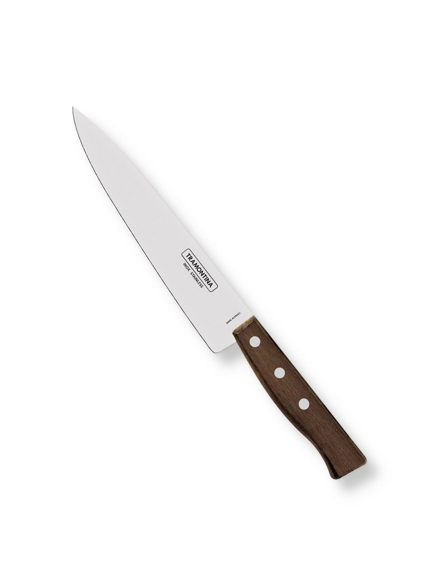 Tramontina Tradicional Stainless Steel Chef Knife 5.9" Plain Brazilian Wood Handle Kitchen Knife