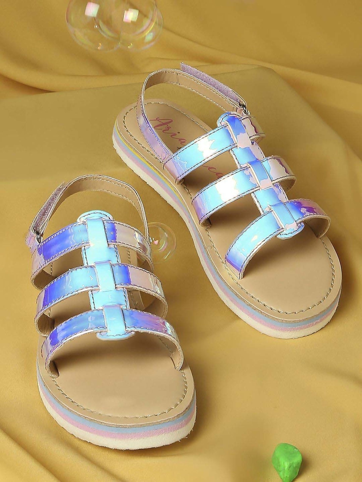 Aria Nica Kids Glams Blue & Beige Casual Sandals