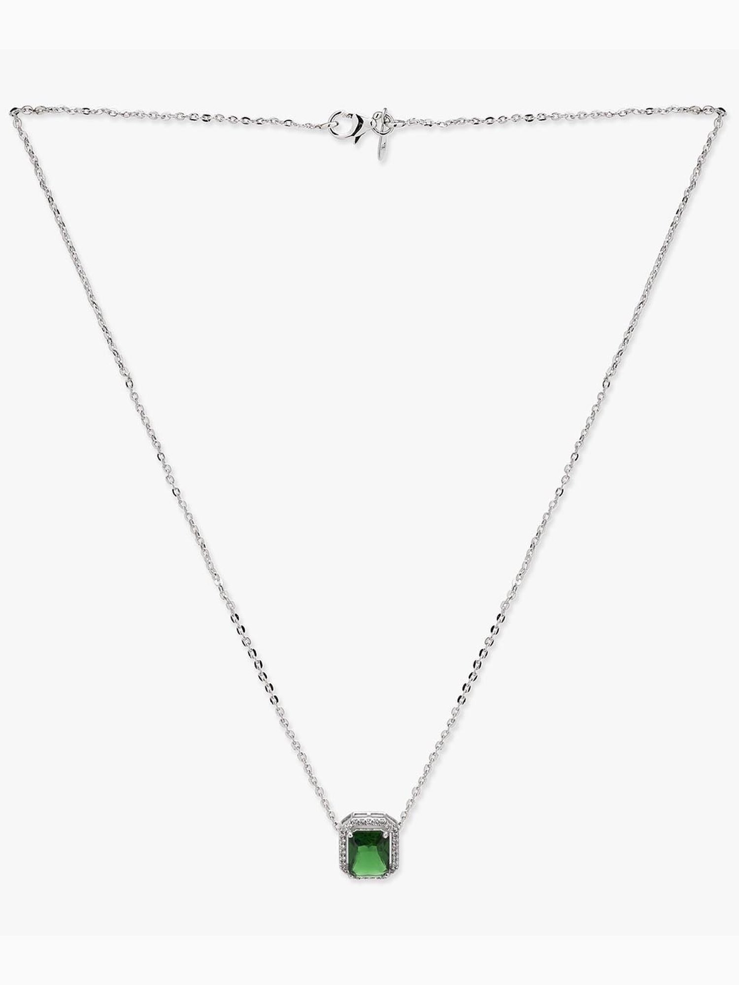 Ornate Jewels 92.5 Sterling Silver Red Ruby Necklace for Women