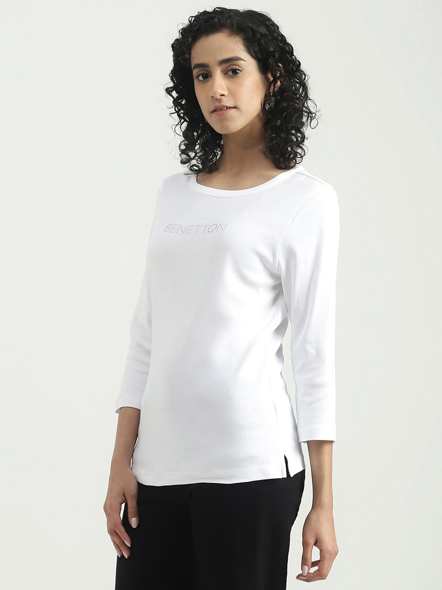 United Colors of Benetton White Cotton Top