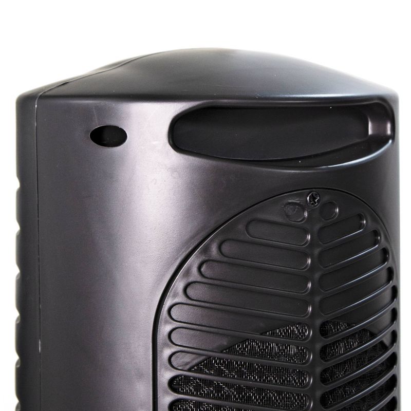 Comfort Zone Ceramic Oscillating Mini-Tower Heater Black