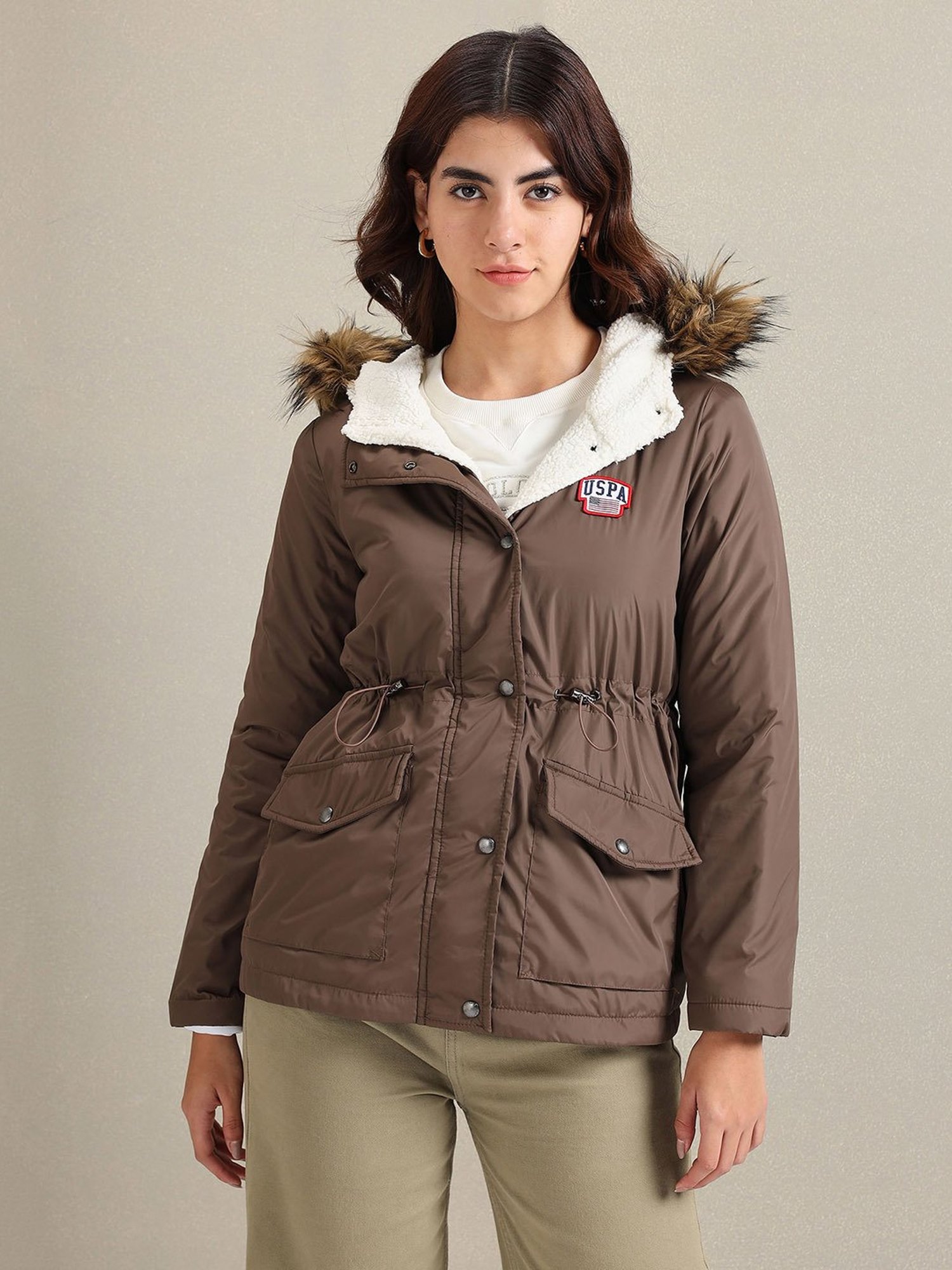 U.S. Polo Assn. Brown Regular Fit Jacket