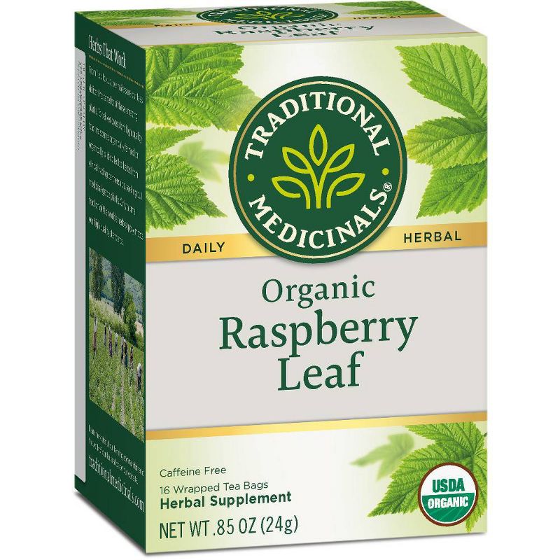 Traditional Medicinals Organic Raspberry Leaf Herbal Tea - 16ct