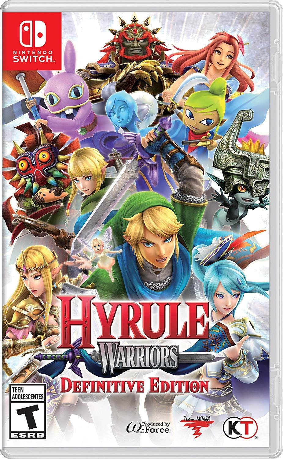 Nintendo Switch Neon Red Blue Joy-Con Console Set, Bundle With Hyrule Warriors And Mytrix Accessories