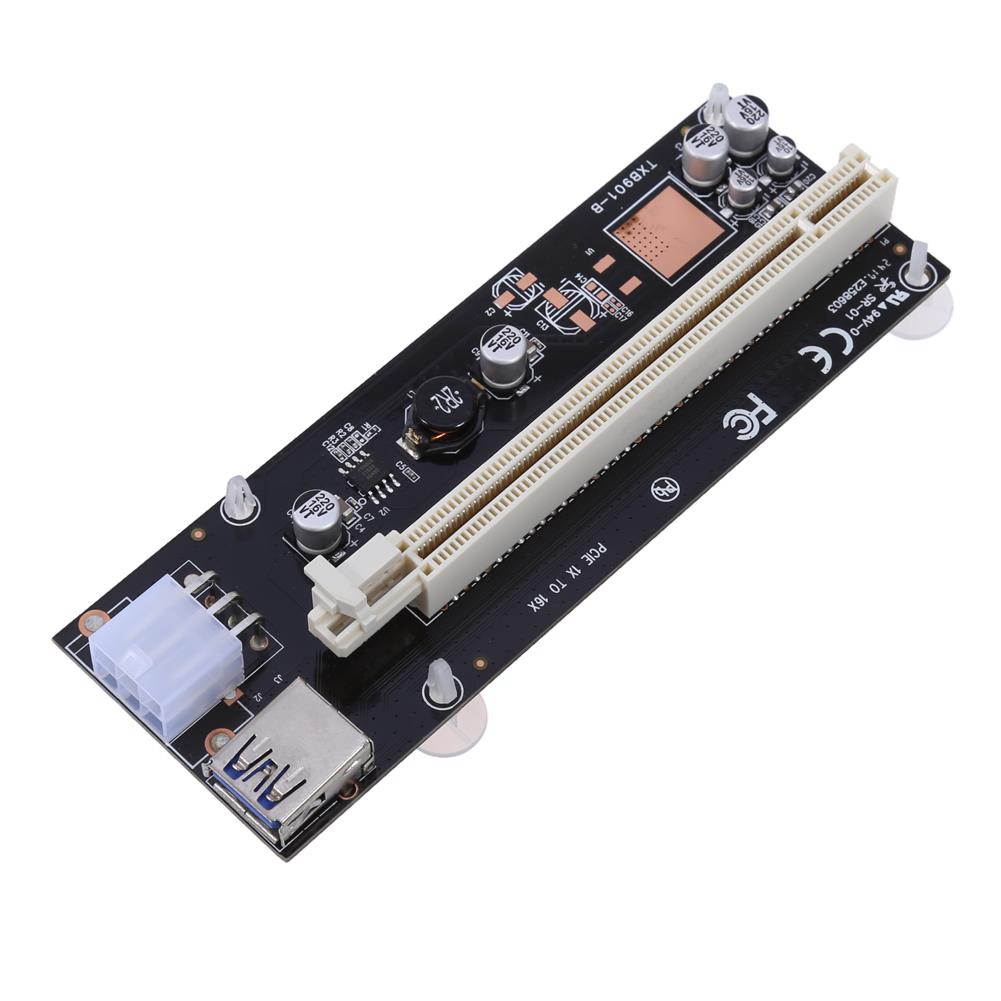 USB 3.0 PCI-E PCI Express 1x To 16x Extender Riser Card Power Cable 60cm PCIE Mining Card Adapter for BitCoin Miner video card