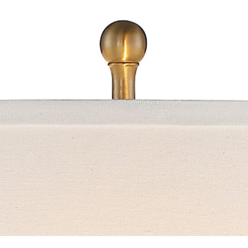 Vienna Full Spectrum Rolland Antique Brass Crystal Column Lamp with Table Top Dimmer