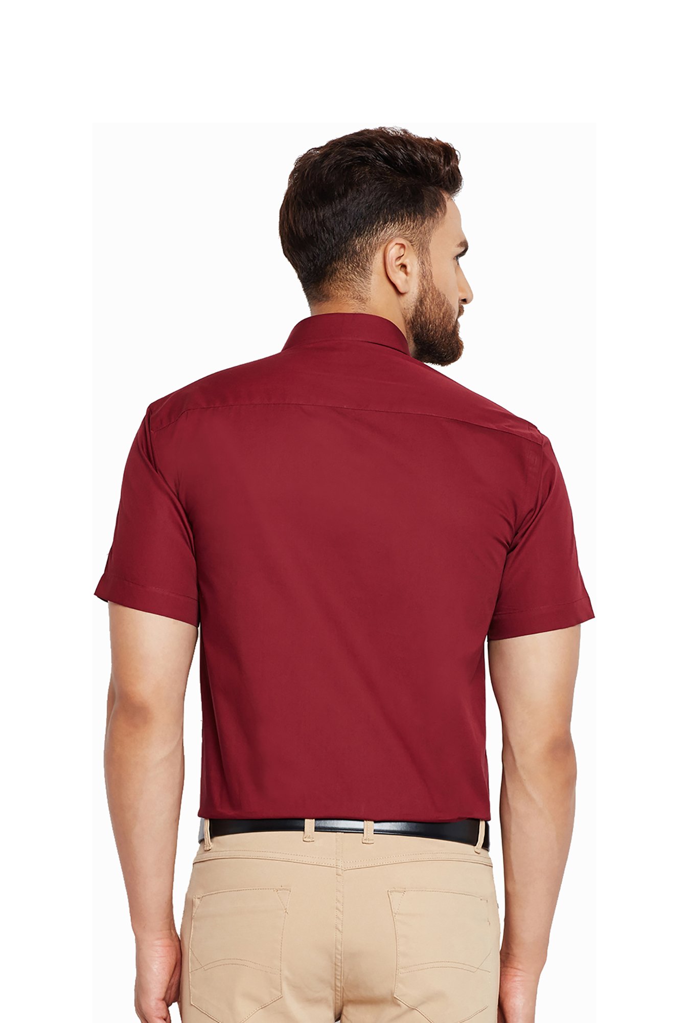Hancock Maroon Slim Fit Shirt