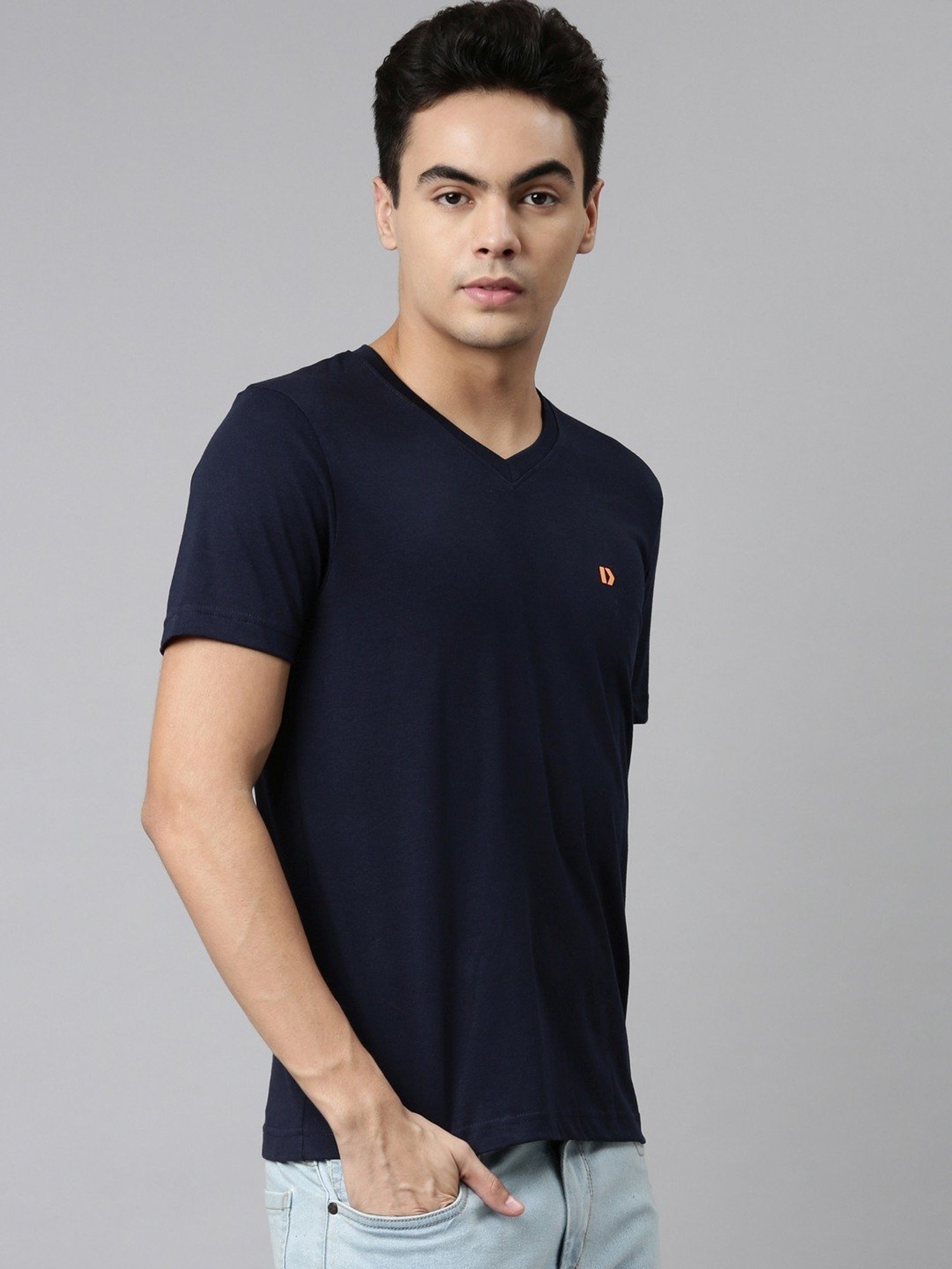 Dixcy Scott Maximus Navy Cotton Regular Fit T-Shirt