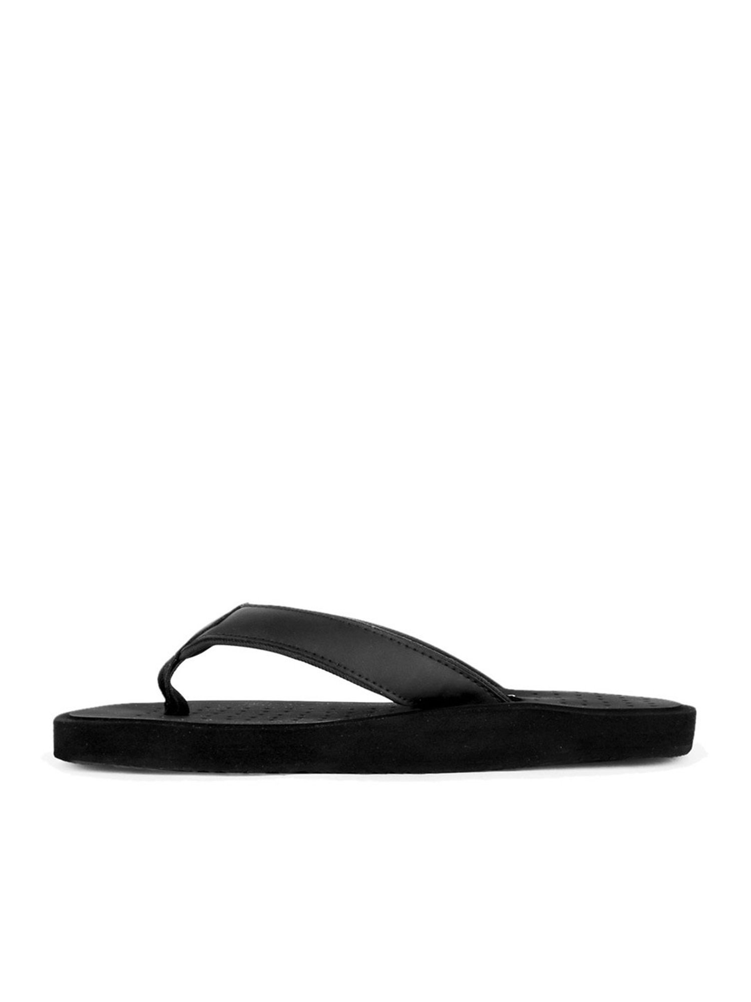 Yoho Men's Arch Support Black Flip Flops