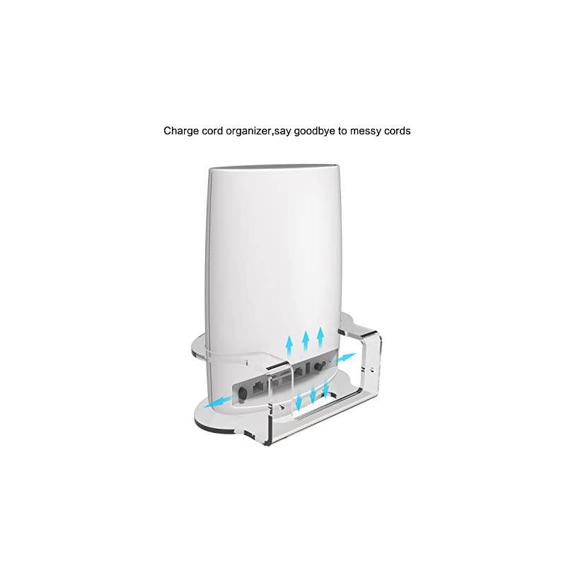 Netgear Orbi Wall Mount,  Sturdy Clear Acrylic Wall Mount Bracket Compatible with Orbi WiFi Router RBS40, RBK40, RBS50, RBK50, AC2200 AC3000 Tri Band Home WiFi Router- (1 Pack)