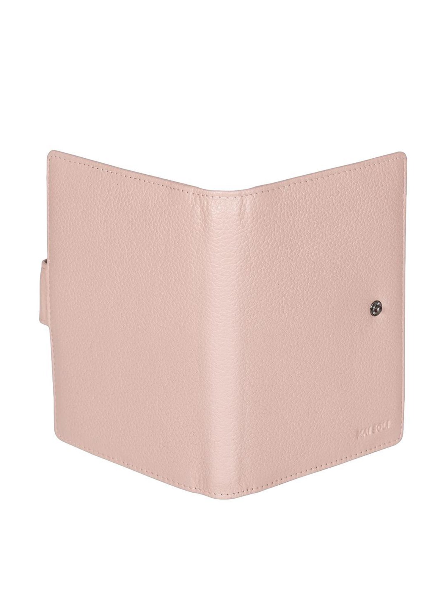 Mai Soli Nomad Nude Pink Formal Leather Passport Wallet for Unisex
