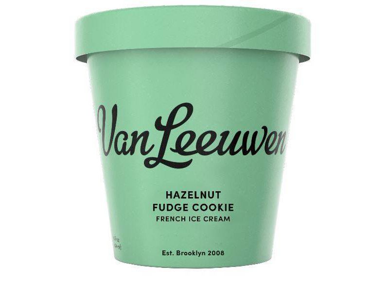 Van Leeuwen Hazelnut Fudge Cookie Ice Cream - 14oz