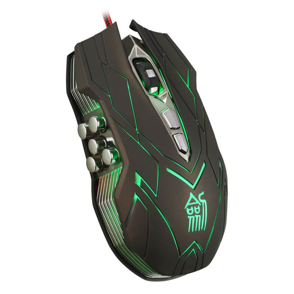 UrChoiceLtd&reg; 2016 iGamer - JS-X9 II 9D 3200DPI 10 Buttons Optical Usb Gaming Mouse CF LOL WOW MMO Wired Mouse Professional Game Office with Headlight and Tail Light-Up