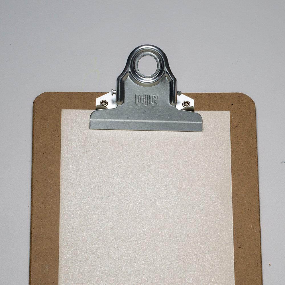 Officemate Hardboard Clipboard 1" Paper Capacity 6"x9" Brown 83103