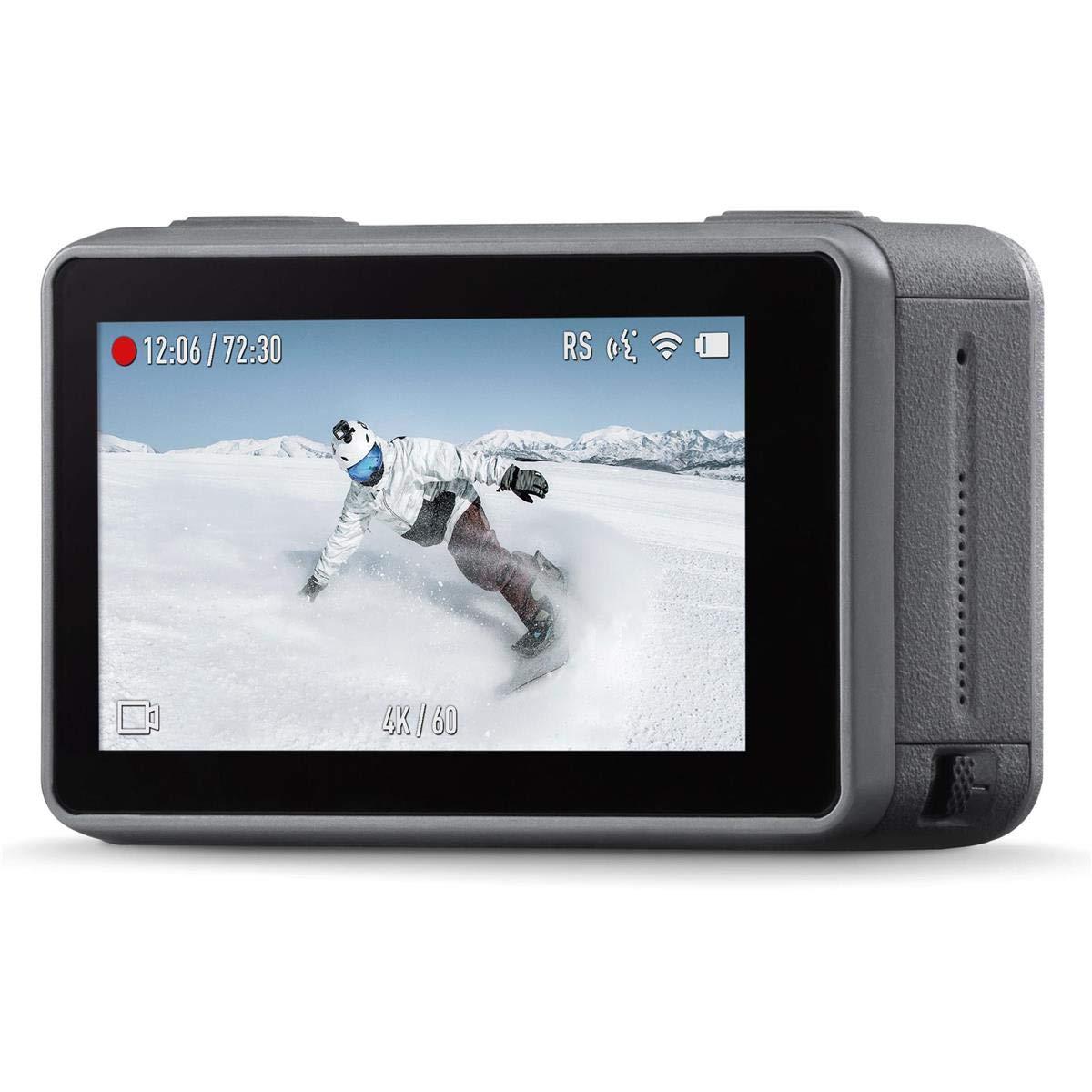 DJI OSMO Action Cam Digital Camera with 2 Displays, 11M Waterproof 4K HDR-Video 12MP, Black | Bundle Kit with Froggi Extreme Sport Action Camera Accessory Set + 32GB microSD Card