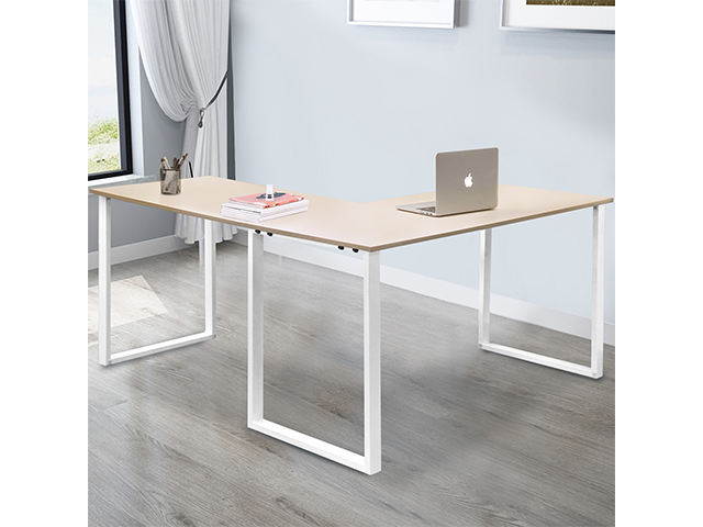 L-Shaped Desk Corner Computer Game Desk PC Laptop Desk Study Desk With CPU Storage Modern Desk With Large Workstation Gaming Desk Home Office Desk,White,GT70