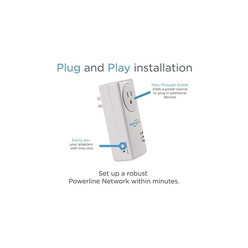 Powerline G.hn Powerline Adapter | Pass-Through Outlet | 1200Mbps | 2-Unit Kit | (GPL-1200PT-KIT)