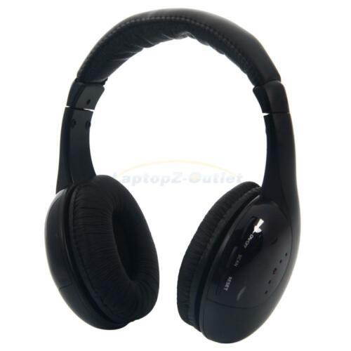 New 5 in 1 Wireless Headphone Black for MP3/MP4 PC TV CD FM Radio