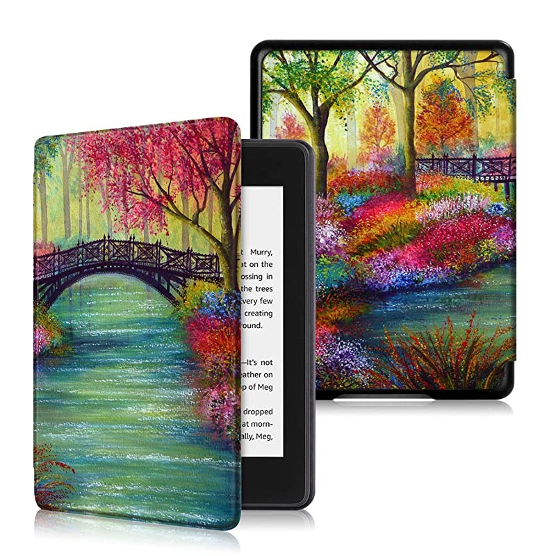 Case for Kindle Paperwhite 10th Gen 2018,Thinnest Light Shell Smart Cover with Auto Wake/Sleep for All-New  Kindle Paperwhite 6 Inch 2018 Release, Bridge