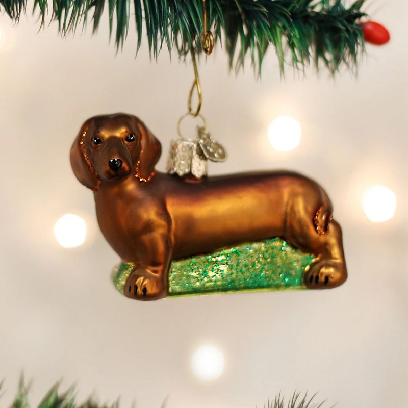 Old World Christmas 2.0" Dachshund Weiner Dog Affectionate  -  Tree Ornaments