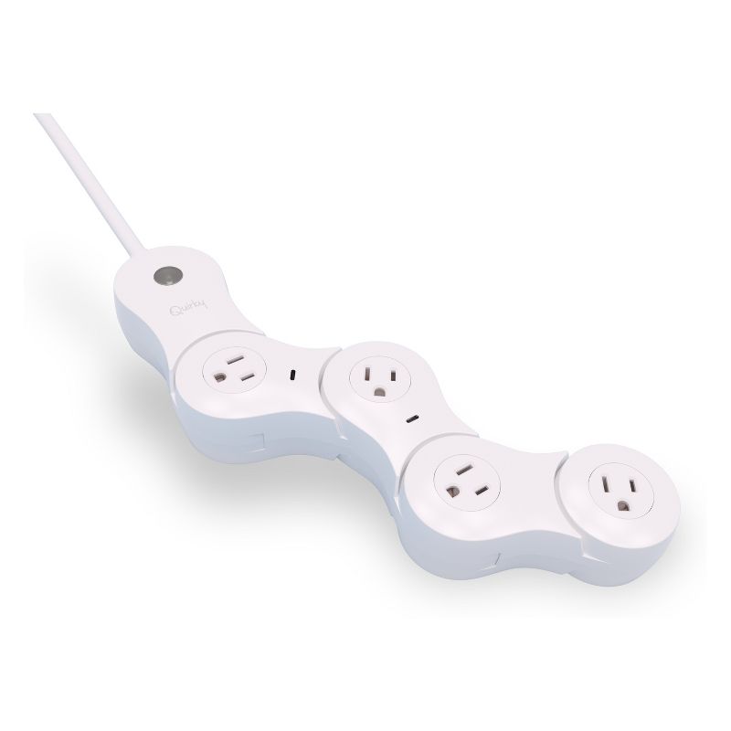 Monoprice 2 Outlet Surge Protector Wall Tap with 2 USB Charging Ports 3.4A, 450 Joules, White