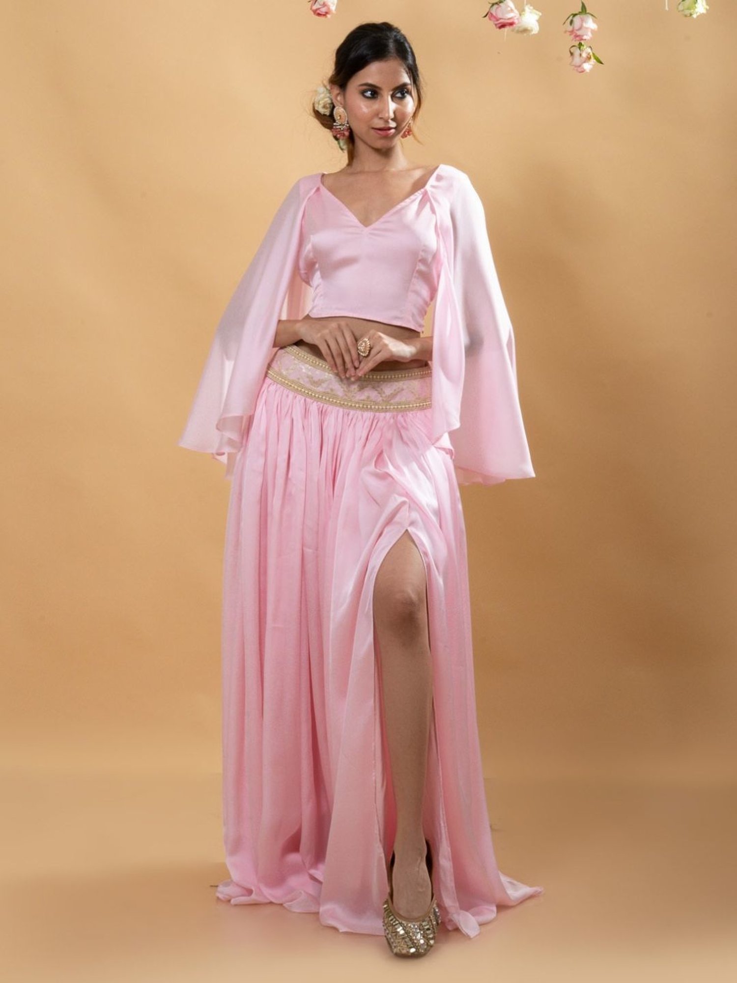 Monk and Mei Sitara Multi Roshni Silk Lehenga Set