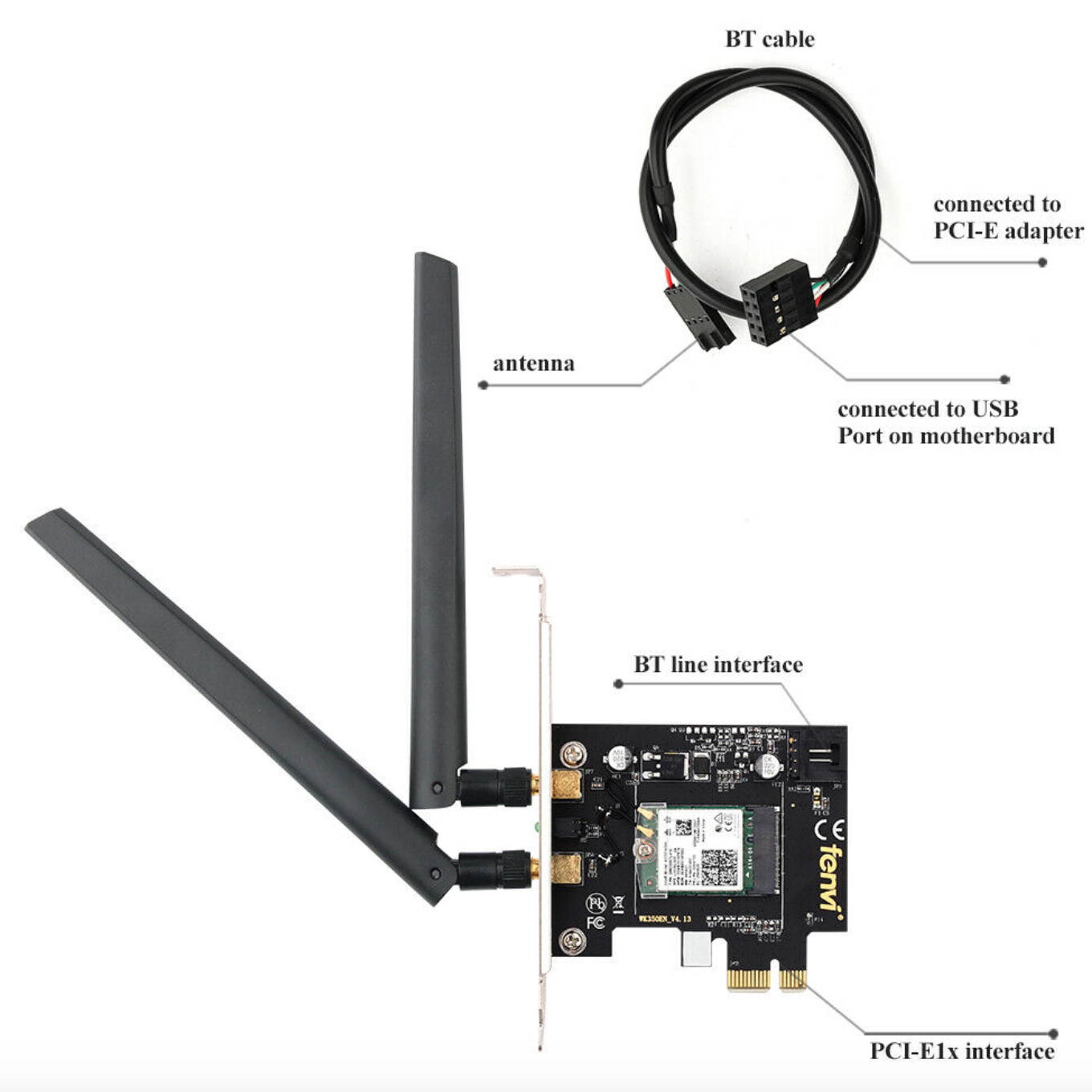 3000Mbps Intel AX200 wifi 6 PCIE Card 802.11ax PCI WiFi Bluetooth 5.1 PC adapter