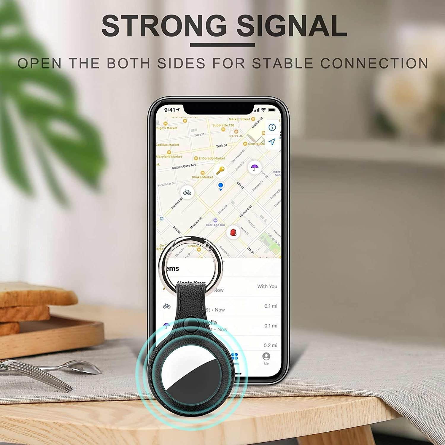 I Want A Hippopotamus for Christmas2 Protective Case for AirTag, Anti-Scratch Protective Skin Cover with Keychain, Compatible with AirTags 4PCS