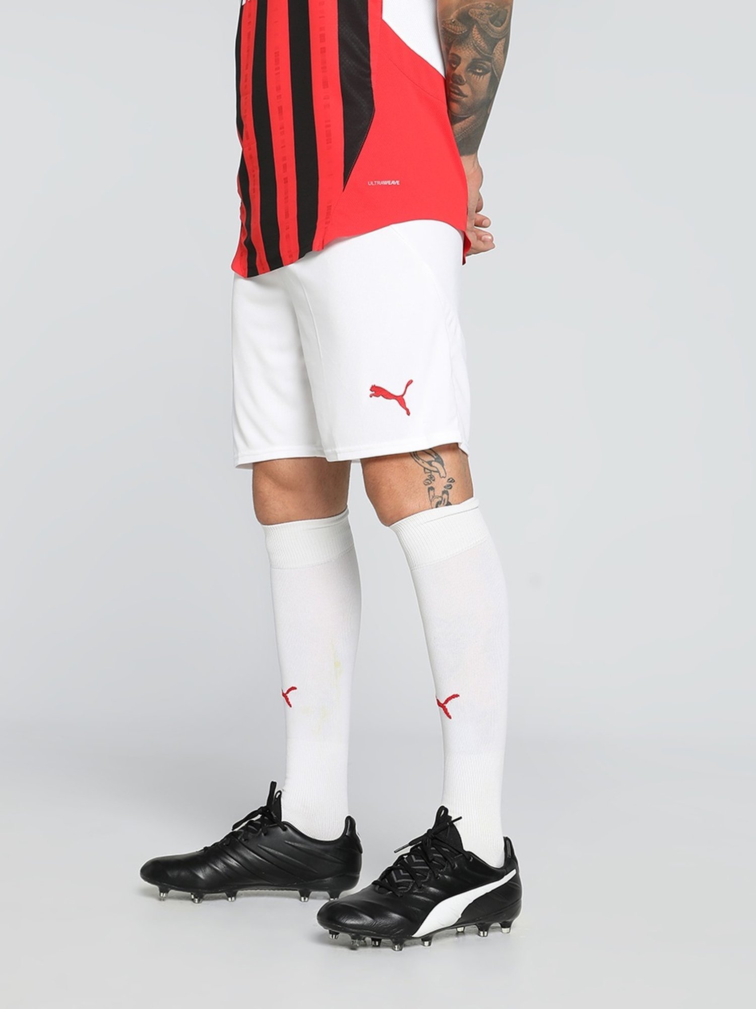 Puma AC Milan White Regular Fit Sports Shorts