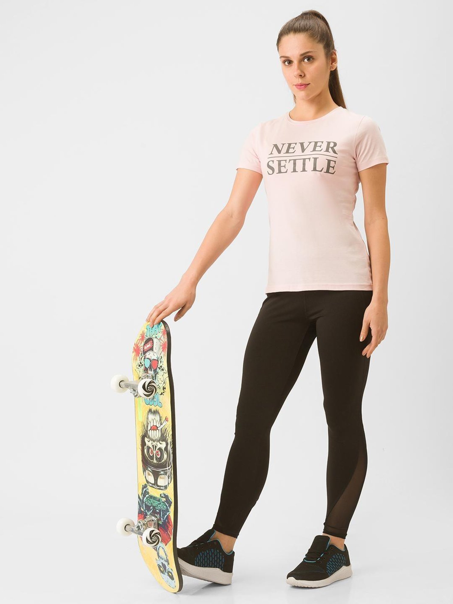 Globus Light Pink Graphic Print Sports T-shirt