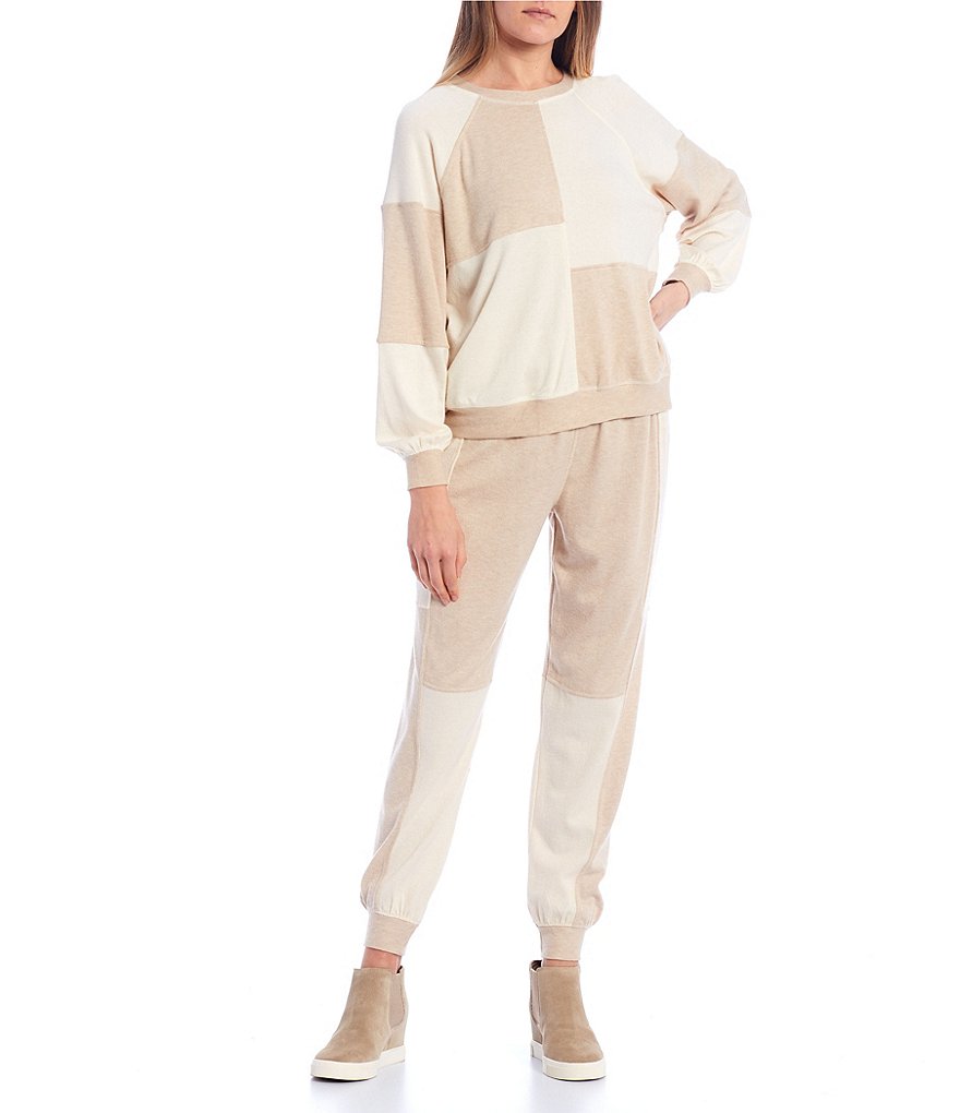 Blu Pepper Coordinating Colorblock Long Sleeve Sweatshirt