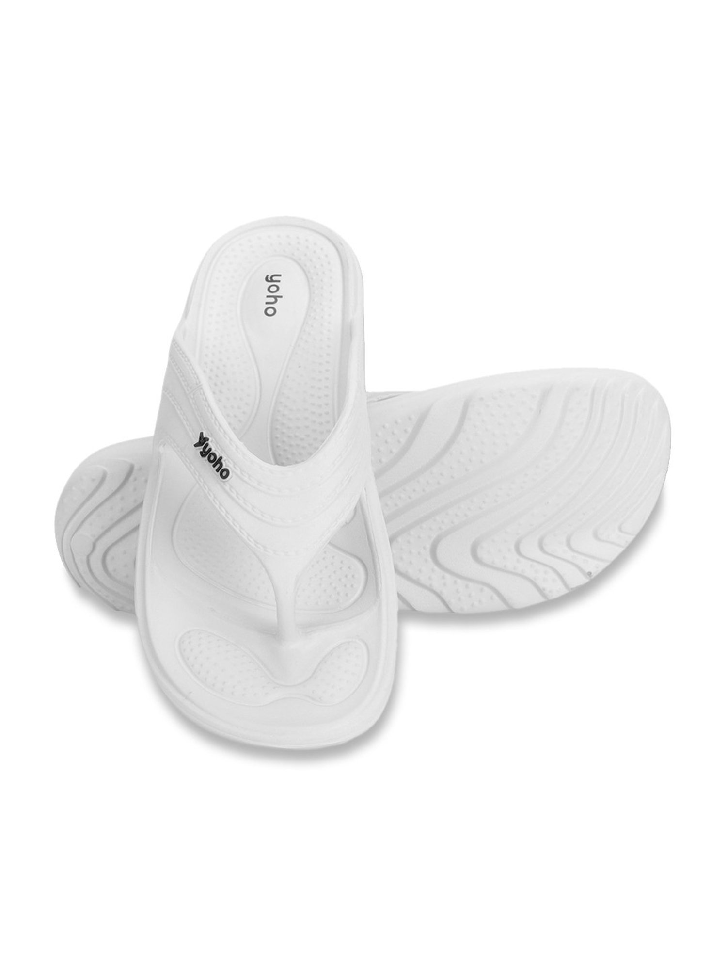 Yoho Women's Accupressure Drizzle Grey Flip Flops