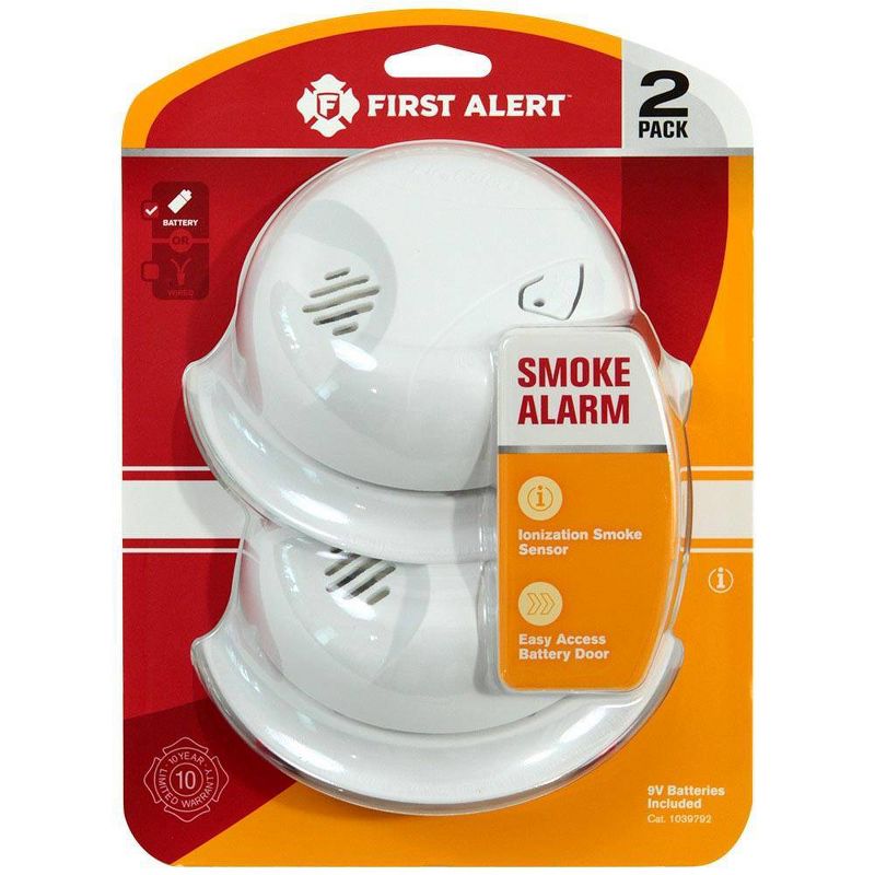 First Alert 2pk SA300CN2 Battery Powered Smoke Detector