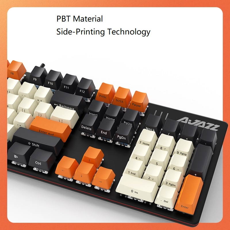 A-jazz Robo Cop Pro Version N-key Rollover Ergonomic Design,Cool Exterior USB Wired  Mechanical Gaming Keyboard , PBT Keycaps-Pencil Blue