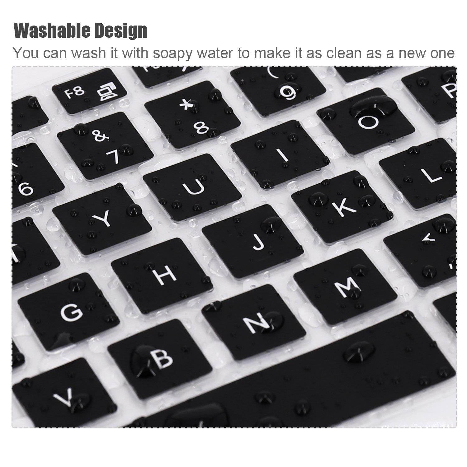 FORITO Keyboard Cover Compatible for 13.3  Dell Inspiron 13 5000 7000 Series Inspiron 15 5000 7000 Series [No Numeric Keypad] -Black