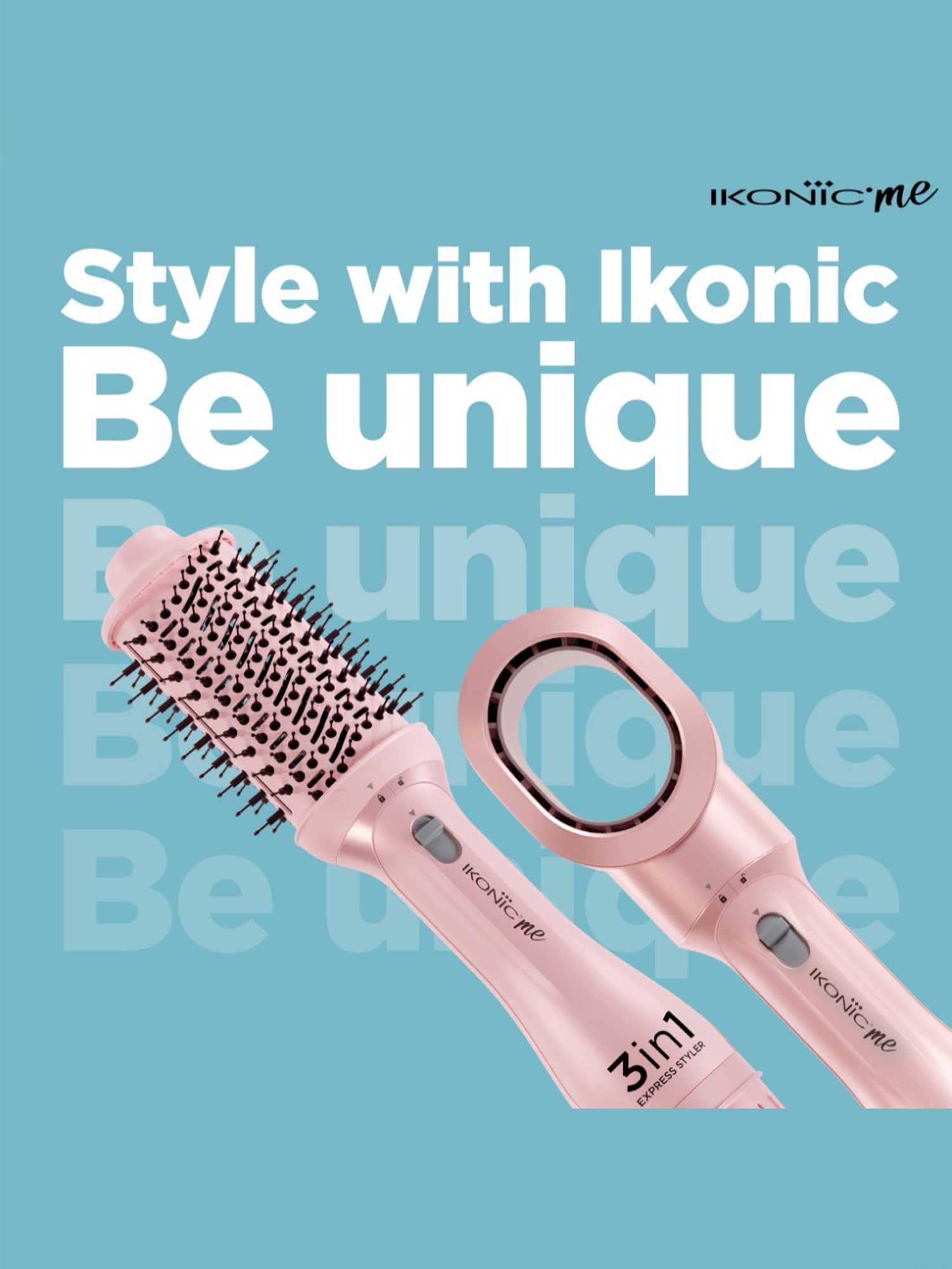 Ikonic Me 3 In 1 Express Styler - Pink