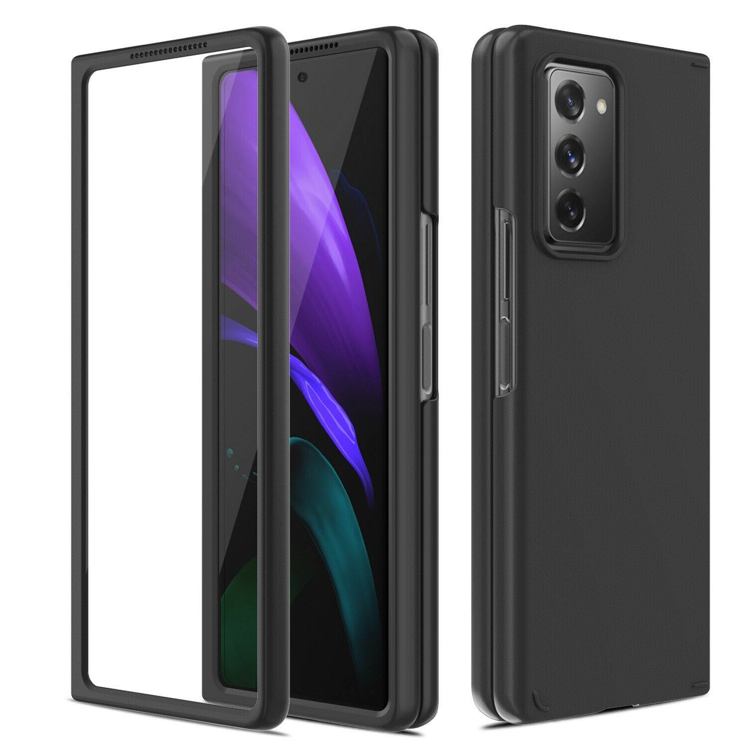 For  Galaxy Z Fold 2 5G Full Body Phone Case +Built-In Screen Protector