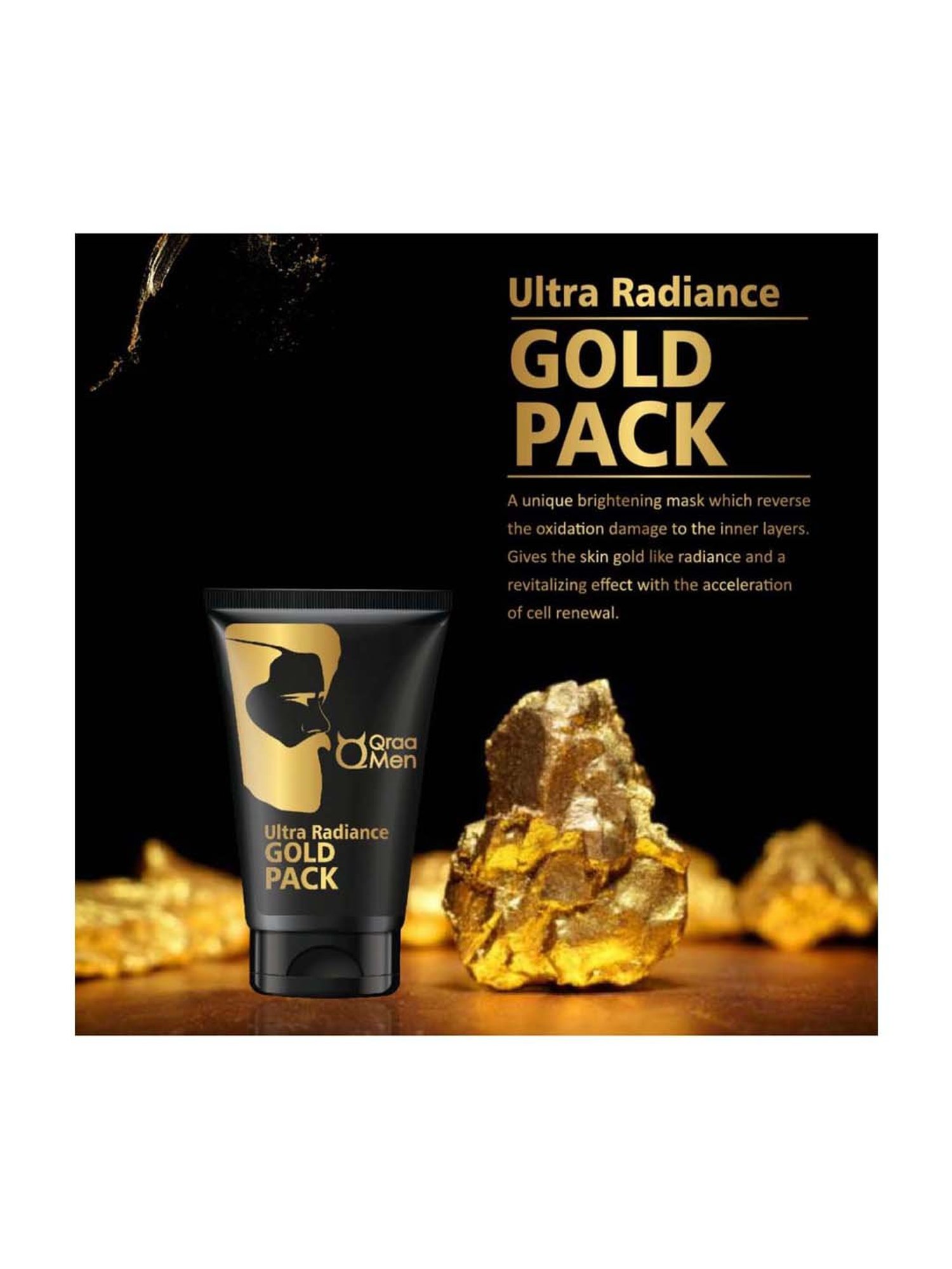 Qraa Men Ultra Radiance Gold Pack - 120 gm