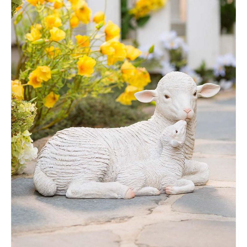 Wind & Weather Mama Sheep with Lamb Statue