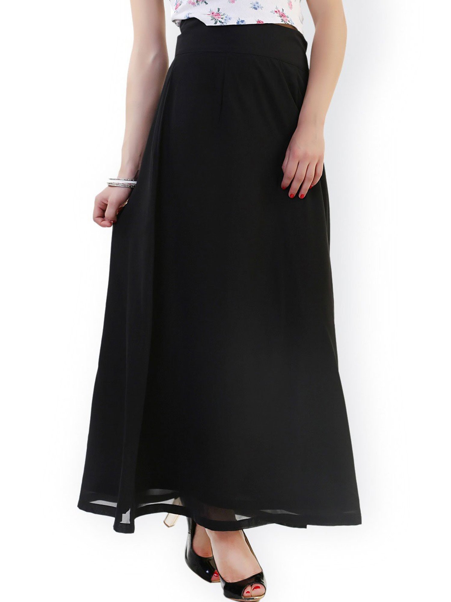 Belle Fille Black Maxi Skirt