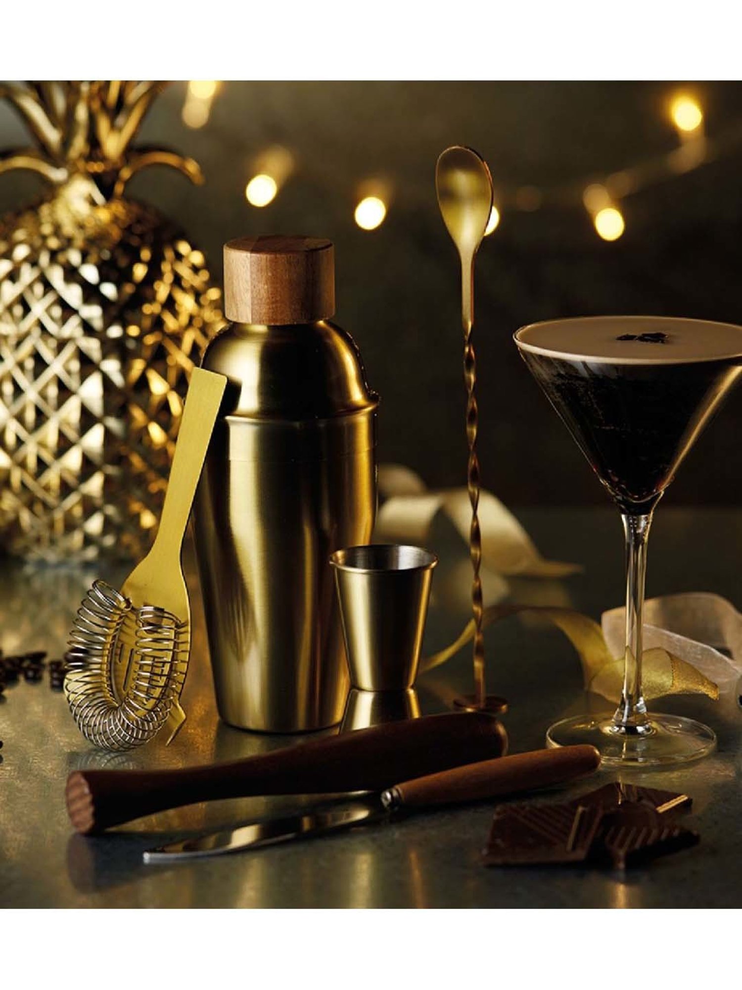 BarCraft Golden Cocktail Tools (0.45 L) - Set of 6