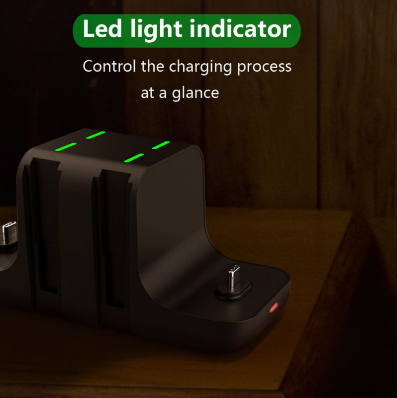 Switch Charger Dock Station for Nintendo Switch, Idealforce 6 in 1 Fast Charger Station Desktop Dock Adapter with Type C Cable for Joycon&Pro Controller