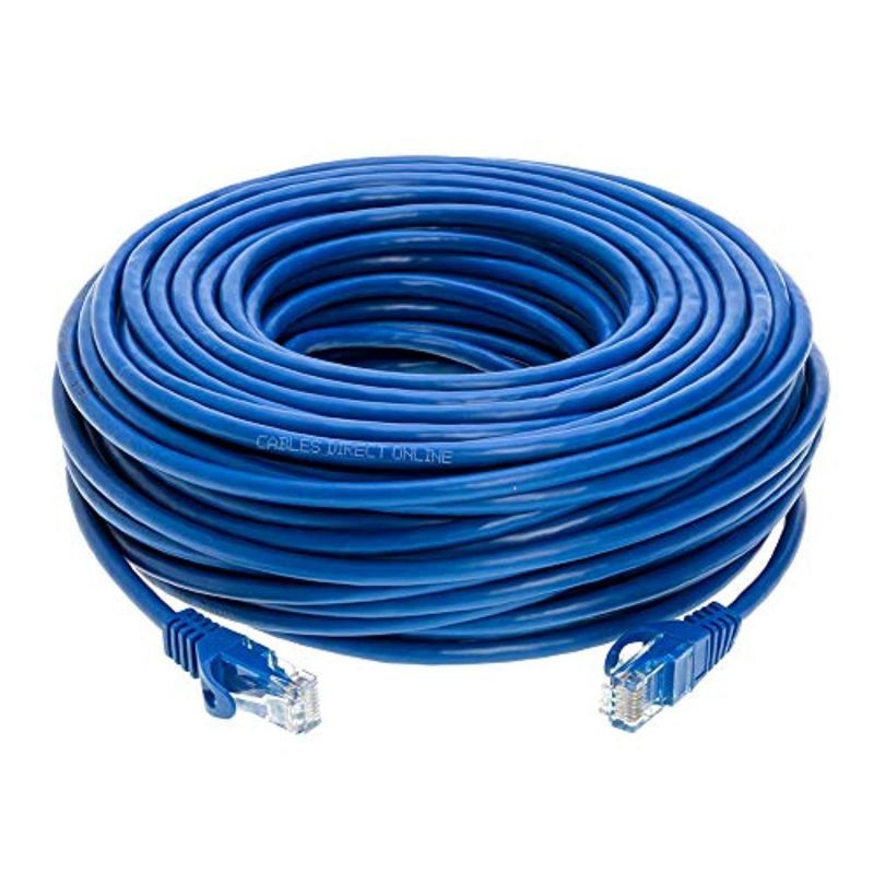 Cat6 100FT Networking RJ45 Ethernet Patch Cable Xbox \ PC \ Modem \ PS4 \ Router - (100 Feet) Blue