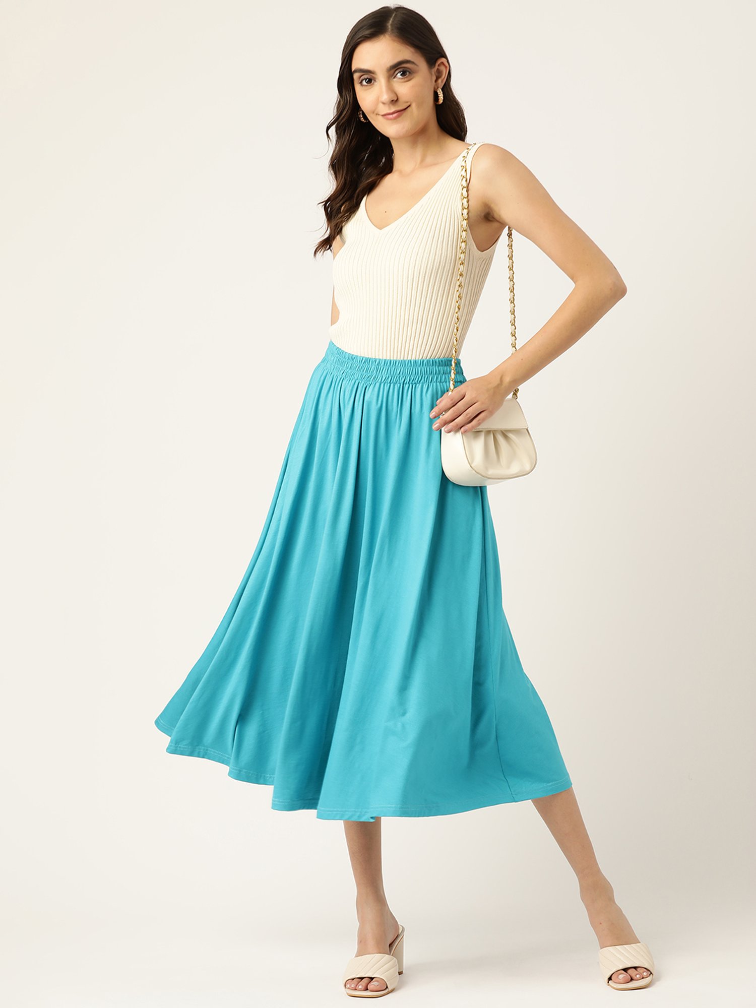 BRINNS Turquoise A-Line Skirt