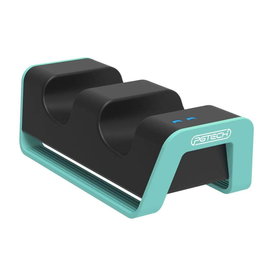 PGTECH GP-502 PS5 Wireless Gamepad Charger Playstation5 Controller Dual Charger Stand with LED Light Contact Conversion Head-White